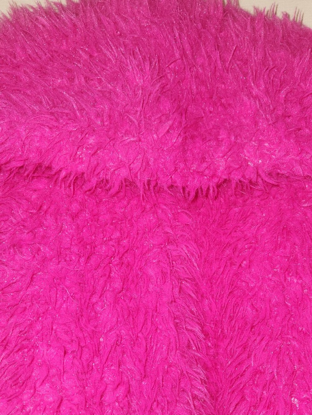 SHEIN Bright Hot Pink Faux Fur Teddy Jacket - Picture 4 of 5